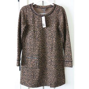 NWT $114 APROPOS Nutmeg Animal Cheetah Print Tunic Boutique Dress - M